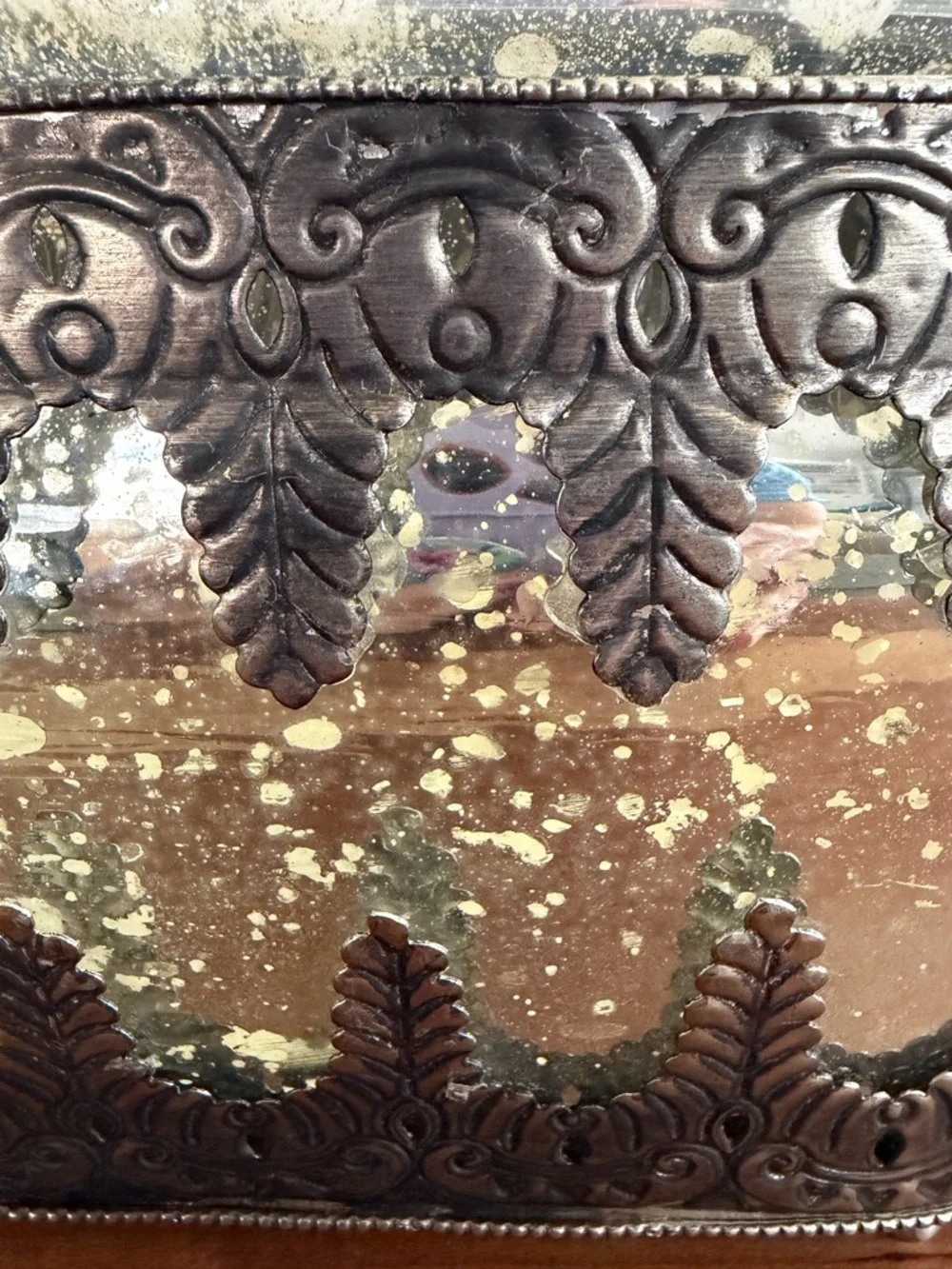 Pottery Barn Madeline Filigree Mercury Glass Vase Centerpiece 16 inch